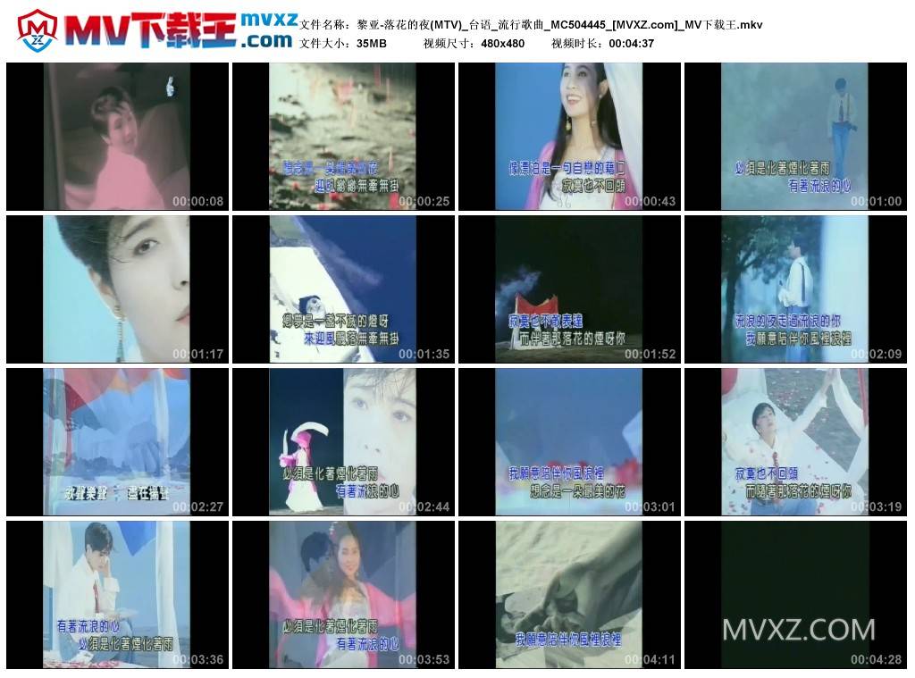 黎亚-落花的夜(MTV)_台语_流行歌曲_MC504445